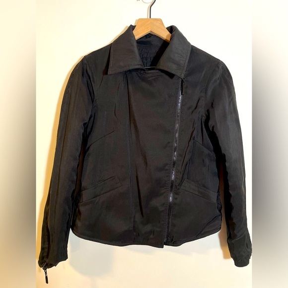 MYCRA PAC ONE Black Reversible Quilted Moto double Diagonal Zip Size 6-8 USA - Picture 2 of 15